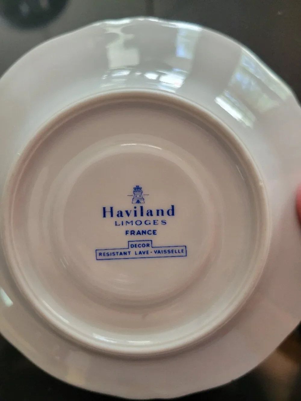 VTG Haviland Limoges France Golden Quail Teacup Saucer Fine China Bird French
